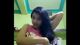 Beautiful Indian college girl showing her body