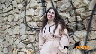 Cute Anabel Luna shows her pussy in public before an unforgetable fuck session
