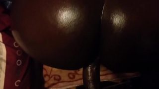 Dark Oiled Chocolate Booty Sierra fucks doggystyle