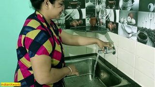 Indian Delhi housewife amateur fucked hardcore in kitchen sex video