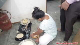 Nepali village milf house maid fucking by owner in kitchen