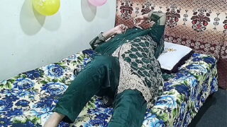 Punjabi married aunty called nephew and had rough sex